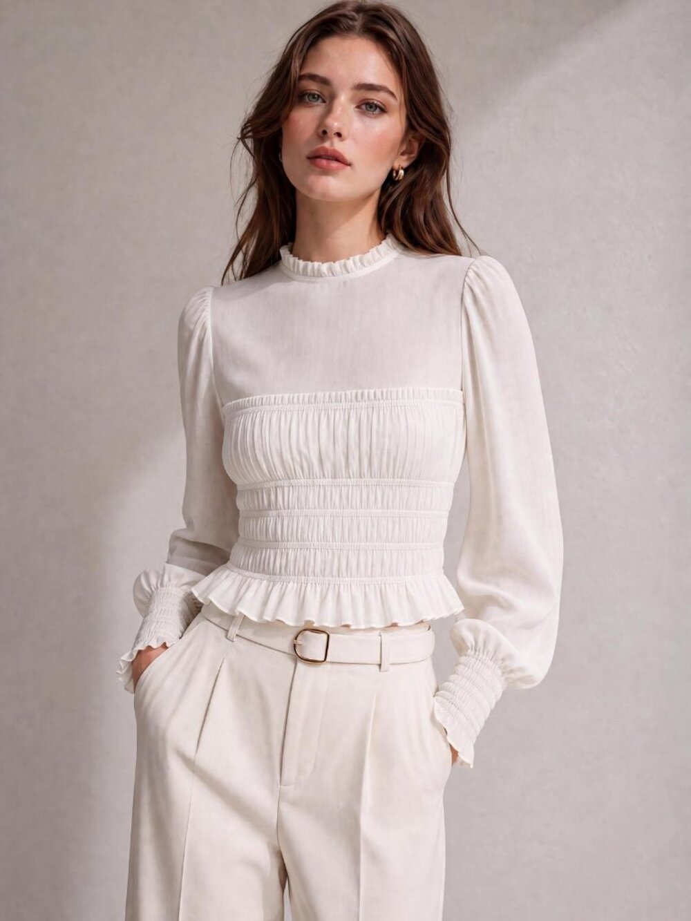 Corset Blouse - Ivory